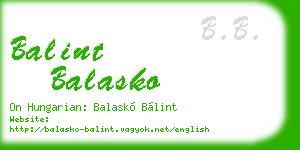 balint balasko business card